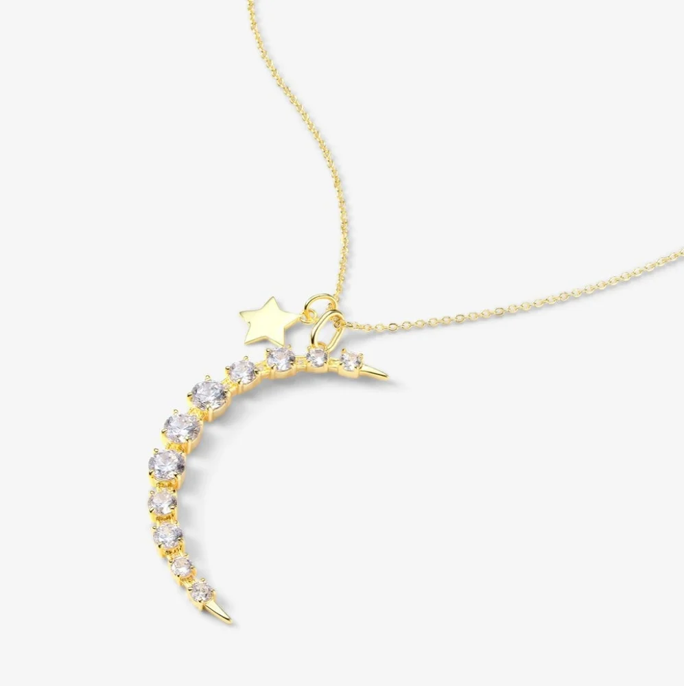 Gold Moon and Star Neckless - Picture 2 of 3